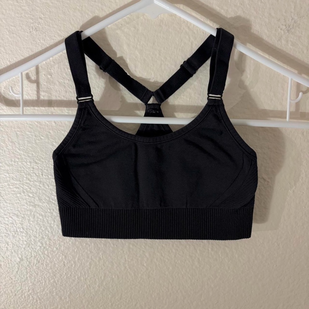 all in motion black sports bra XS